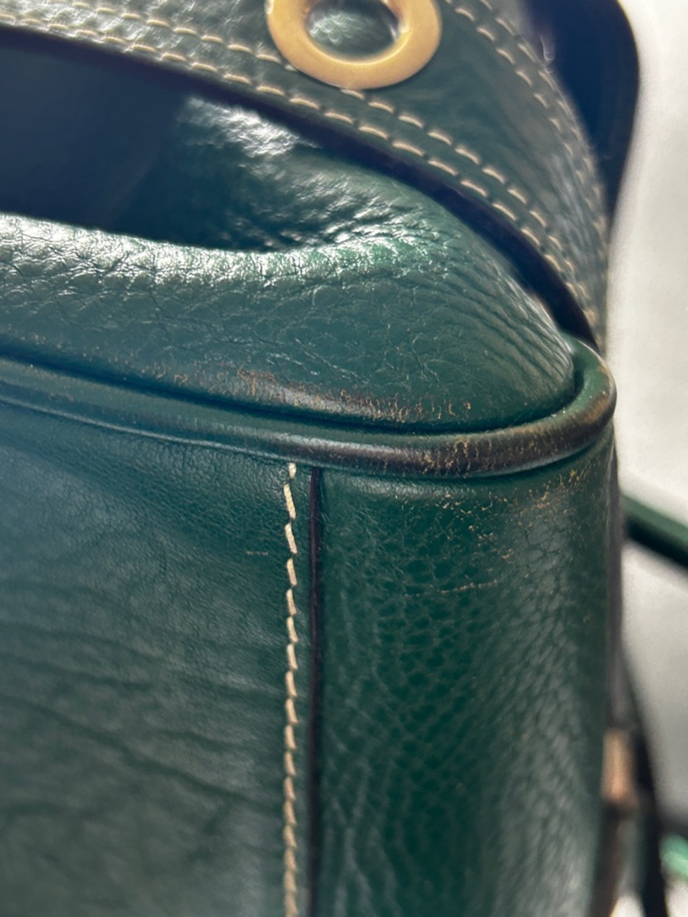 Luella Bartley vintage large green leather tote bag - Picture 7 of 15